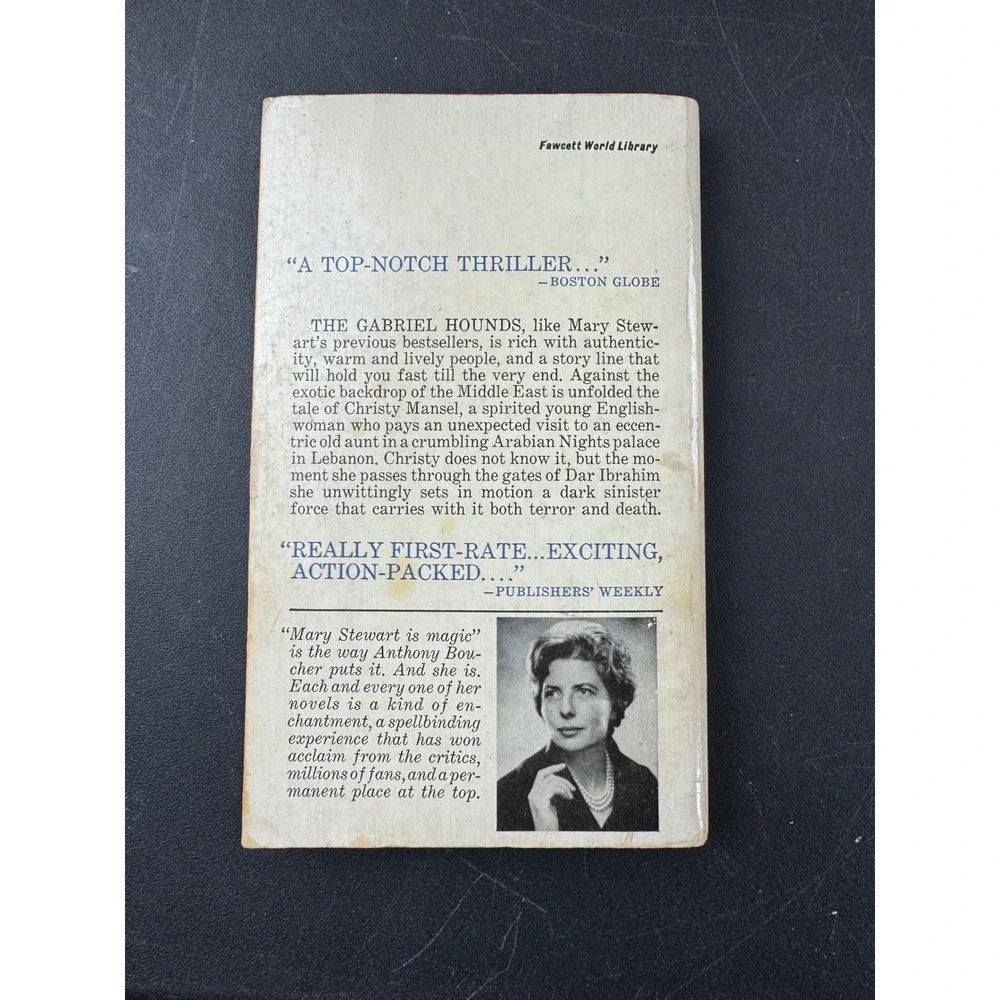 The Gabriel Hounds Mary Stewart Vintage Paperback Fawcett Crest Book‎ 1967